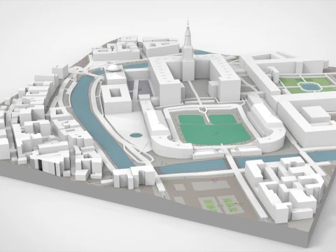 Королівський палац Крістіансборг, Копенгаген, Данія 3D Модель