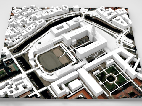 Christiansborg royal palace Copenhagen Denmark 3D Model