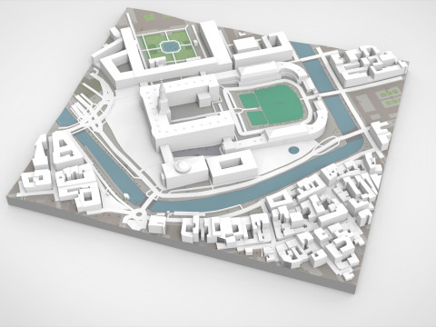 Christiansborg royal palace Copenhagen Denmark 3D Model