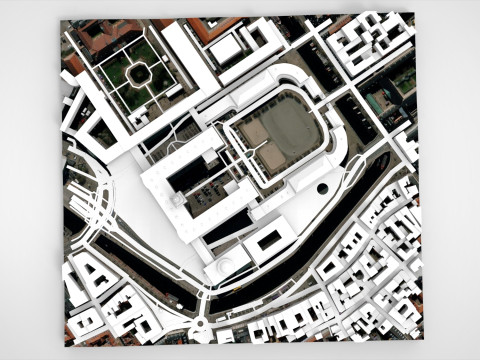 Christiansborg royal palace Copenhagen Denmark 3D Model