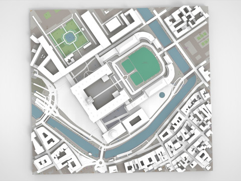 Christiansborg royal palace Copenhagen Denmark 3D Model