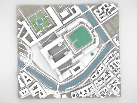 Christiansborg royal palace Copenhagen Denmark 3D Model