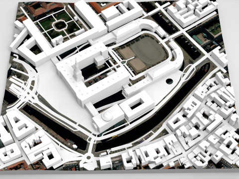 Christiansborg royal palace Copenhagen Denmark 3D Model