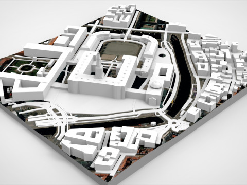 Christiansborg royal palace Copenhagen Denmark 3D Model