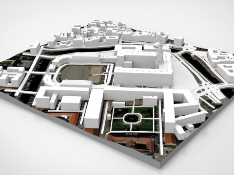 Christiansborg royal palace Copenhagen Denmark 3D Model