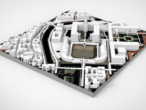 Christiansborg royal palace Copenhagen Denmark 3D Model