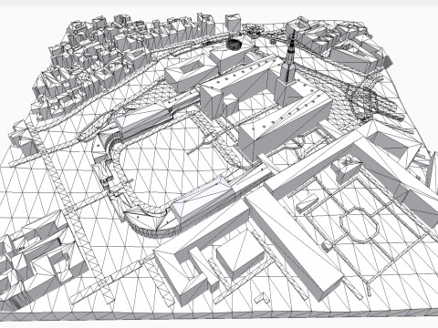 Christiansborg royal palace Copenhagen Denmark 3D Model