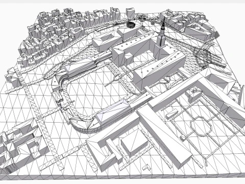Christiansborg royal palace Copenhagen Denmark 3D Model