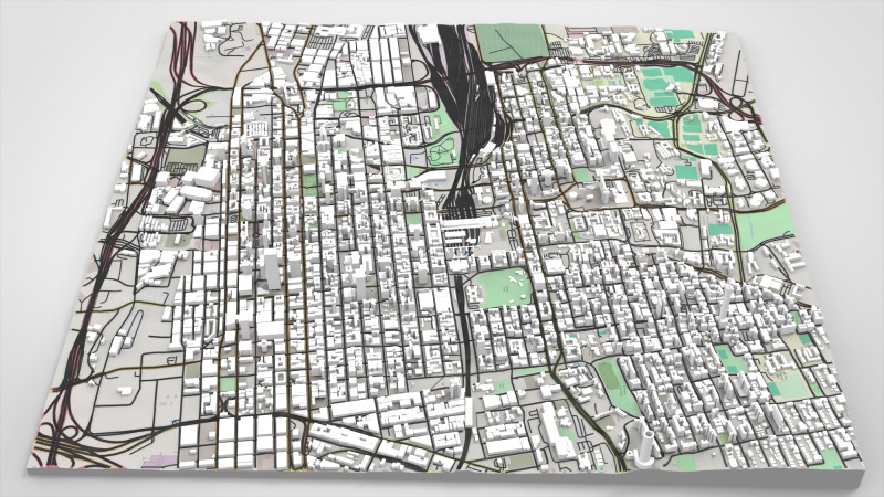 Cityscape Johannesburg South Africa 3D Model .c4d .max .obj .3ds .fbx .stl .blend 