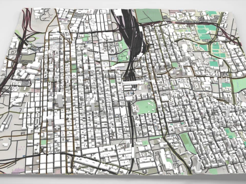 Pejzaż miejski Johannesburg Republika Południowej Afryki Model 3D
