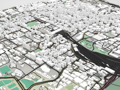 Cityscape Johannesburg South Africa 3D Model