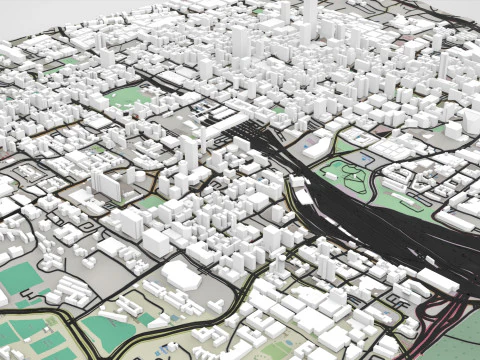 Cityscape Johannesburg South Africa 3D Model