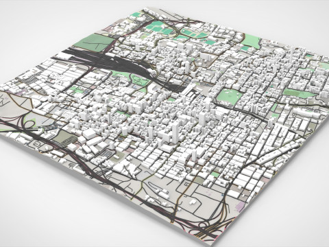 Cityscape Johannesburg South Africa 3D Model