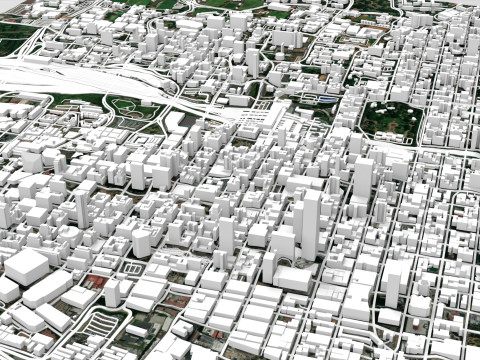 Cityscape Johannesburg South Africa 3D Model