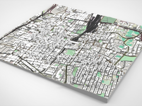Cityscape Johannesburg South Africa 3D Model