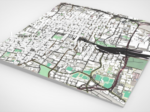 Cityscape Johannesburg South Africa 3D Model