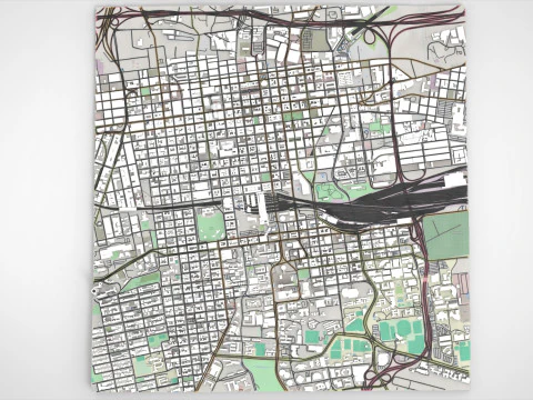 Cityscape Johannesburg South Africa 3D Model