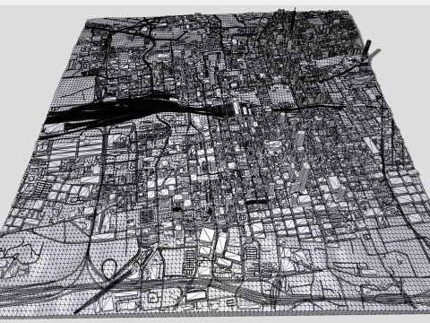 Cityscape Johannesburg South Africa 3D Model