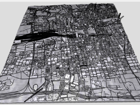Cityscape Johannesburg South Africa 3D Model