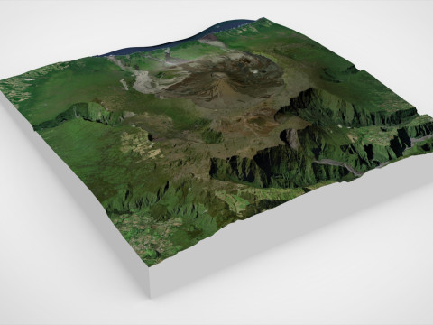 Mountain landscape Dolomieu Crater Saint Philippe Reunion France 3Dモデル