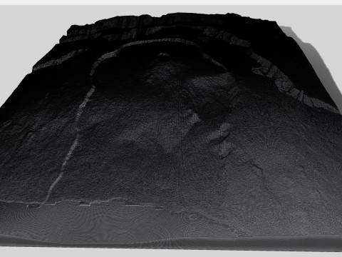 Mountain landscape Dolomieu Crater Saint Philippe Reunion France 3Dモデル