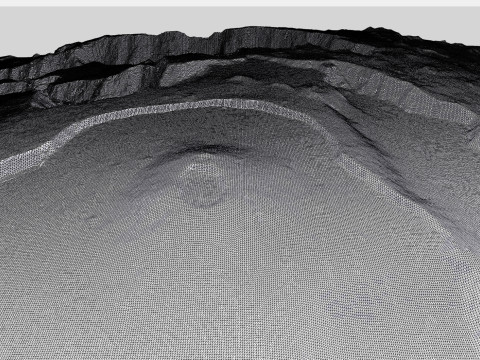 Mountain landscape Dolomieu Crater Saint Philippe Reunion France 3Dモデル