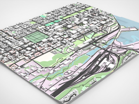 都市景観 アンカレッジ アラスカ州 米国 3Dモデル