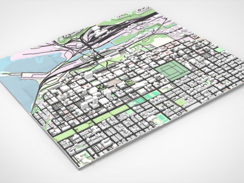 都市景観 アンカレッジ アラスカ州 米国 3Dモデル