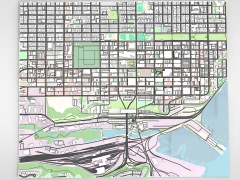 都市景観 アンカレッジ アラスカ州 米国 3Dモデル