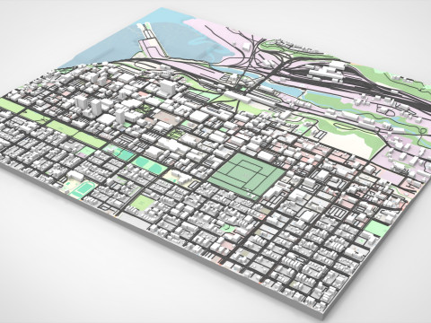 都市景観 アンカレッジ アラスカ州 米国 3Dモデル