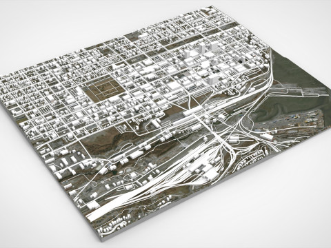 都市景観 アンカレッジ アラスカ州 米国 3Dモデル