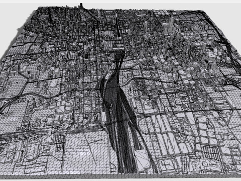 都市景観 アンカレッジ アラスカ州 米国 3Dモデル