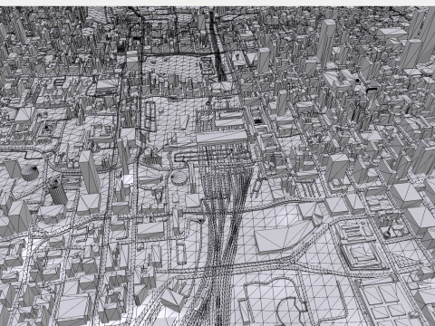 都市景観 アンカレッジ アラスカ州 米国 3Dモデル