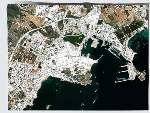 Cityscape Ibiza Balearic Islands Spain 3D Model