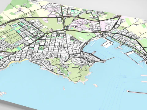 Cityscape Ibiza Balearic Islands Spain 3D Model