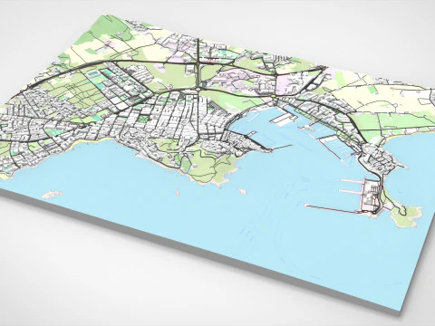 Cityscape Ibiza Balearic Islands Spain 3D Model