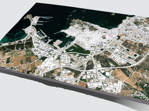 Cityscape Ibiza Balearic Islands Spain 3D मॉडल