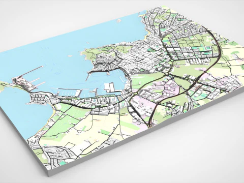 Cityscape Ibiza Balearic Islands Spain 3D Model