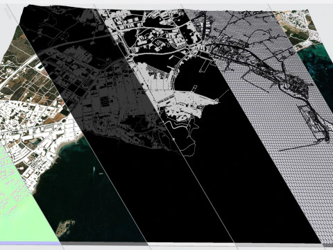 Cityscape Ibiza Balearic Islands Spain 3D Model