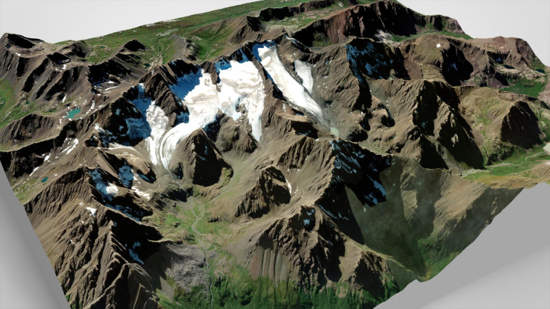 Mountain landscape Flute and Organ glacier Anchorage Alaska USA Modelo 3D .c4d .max .obj .3ds .fbx .stl .blend