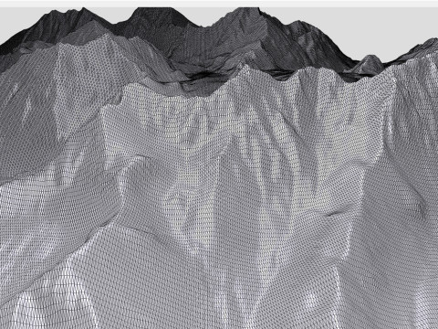 Mountain landscape Flute and Organ glacier Anchorage Alaska USA Modelo 3D