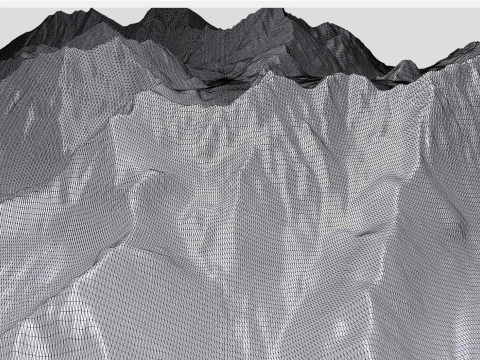Paysage de montagne fl&ucirc;te et orgue glacier Anchorage Alaska USA Modèle 3D