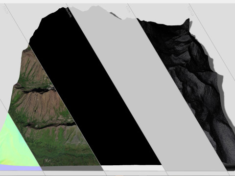 Mountain landscape Flute and Organ glacier Anchorage Alaska USA Modelo 3D