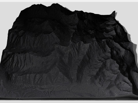 Mountain landscape Flute and Organ glacier Anchorage Alaska USA Modelo 3D