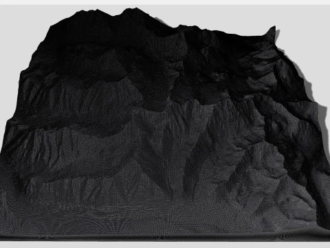 Paysage de montagne fl&ucirc;te et orgue glacier Anchorage Alaska USA Modèle 3D