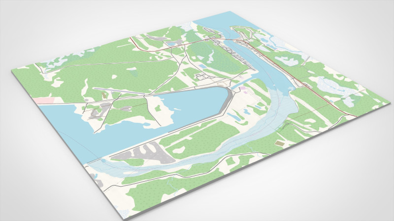 Cityscsape Grand Rapids Manitoba Canada Modello 3D .c4d .max .obj .3ds .fbx .stl .blend 