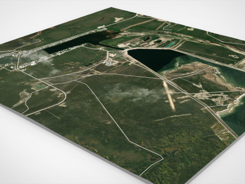 Cityscsape Grand Rapids Manitoba Canada Modello 3D