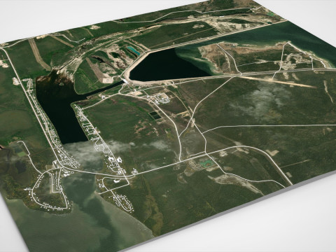 Cityscsape Grand Rapids Manitoba Canada Modello 3D