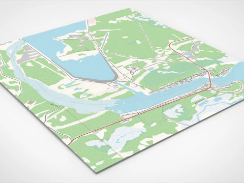 Cityscsape Grand Rapids Manitoba Canada 3D Model