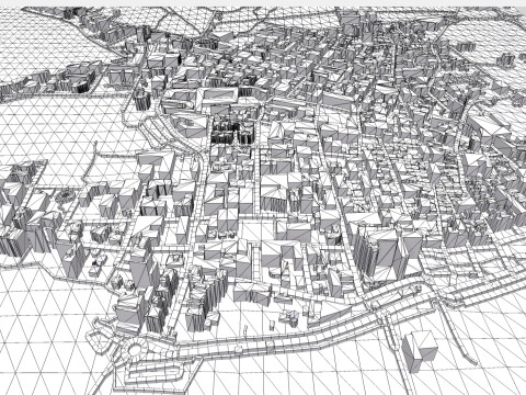 Cityscape Sant Antoni de Portmany Ibiza Balearic Islands Spain 3D Model